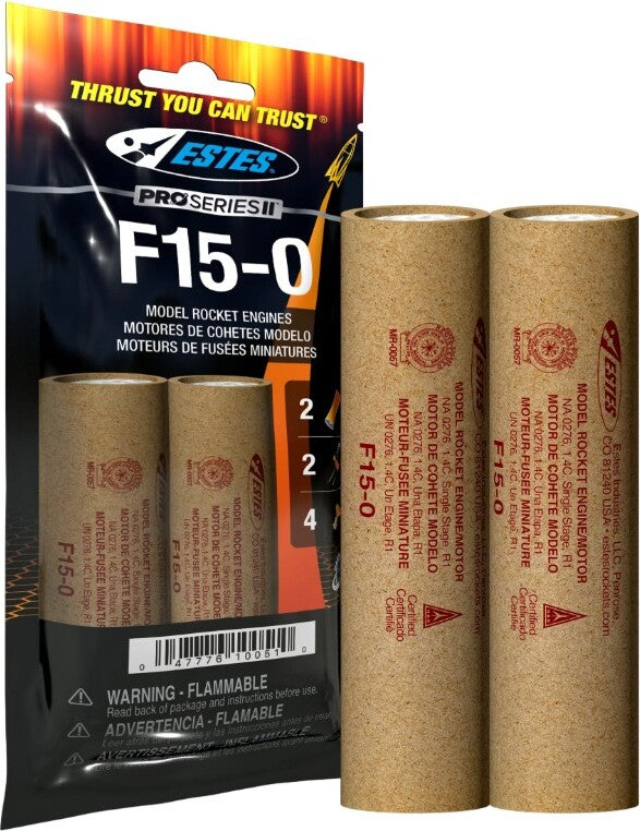 F15-0 29mm Model Rocket Engines (2pk)