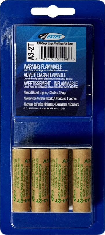 A3-2T Model Rocket Engines, 4pk