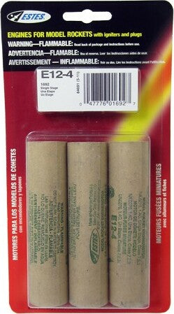 E12-4 Model Rocket Engines (3pk)