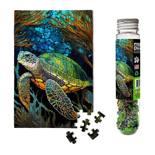 Stained Glass Sea Turtle MicroPuzzles