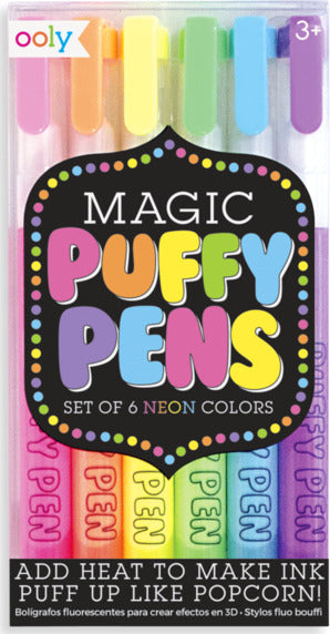 6 PCs/Set Magic Popcorn Pens Puffy 3D Art Puffy Paint Pens for