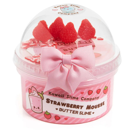 Kawaii Strawberry Mousse Butter Slime
