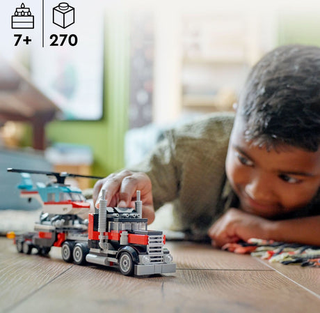 LEGO Creator: Flatbed Truck with Helicopter