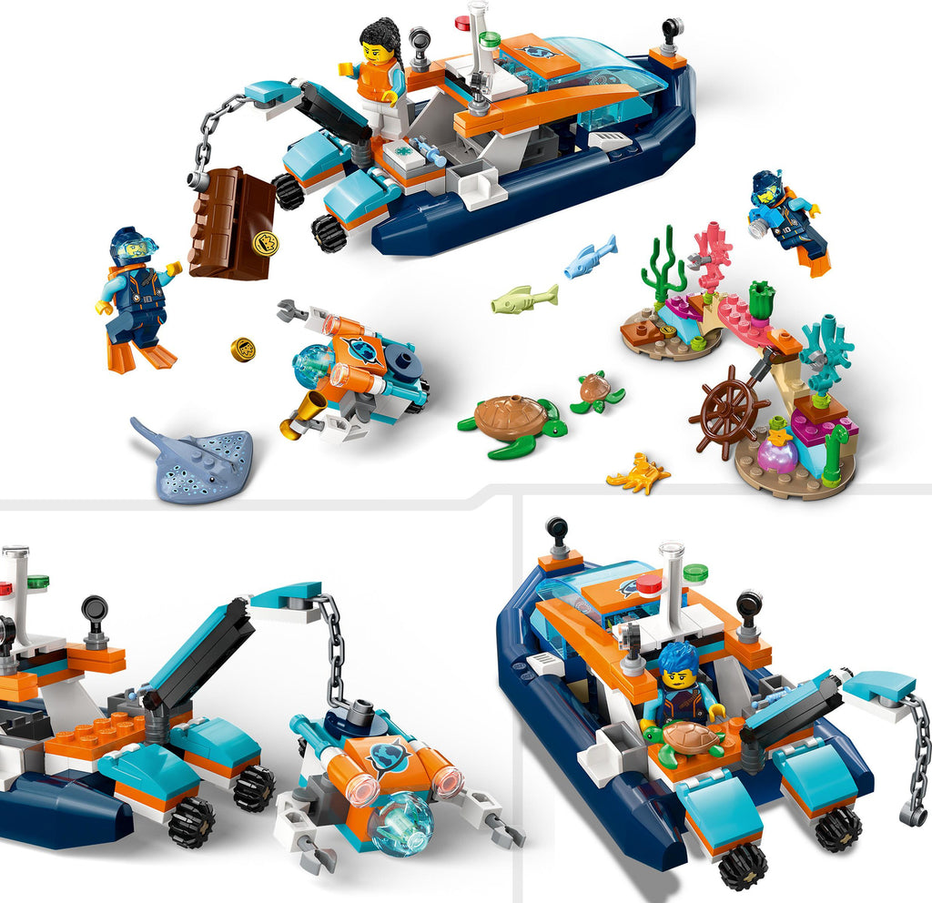 LEGO® City Explorer Diving Boat Toy Ocean Set