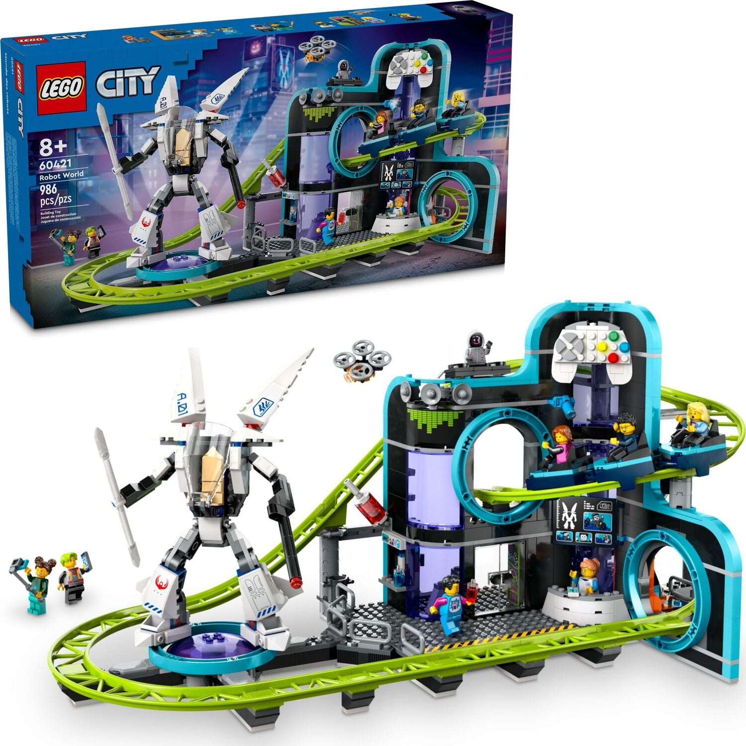 LEGO City 60421 Robot World Roller-Coaster Park – Turner Toys