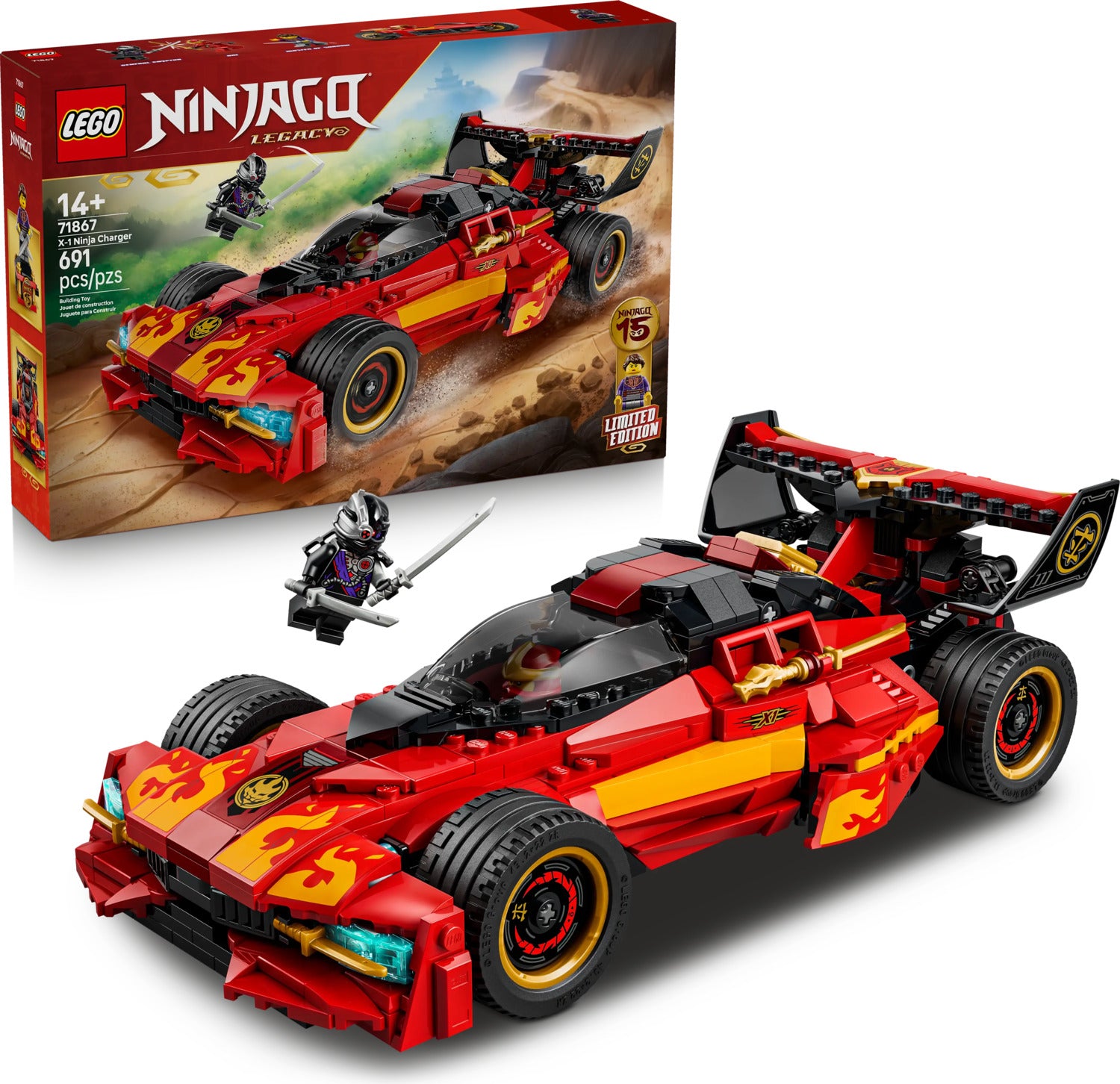 テレビ TECH 11 LEGO Ninjago 71867 X-1 Ninja Charger 15th Anniversary – Turner Toys