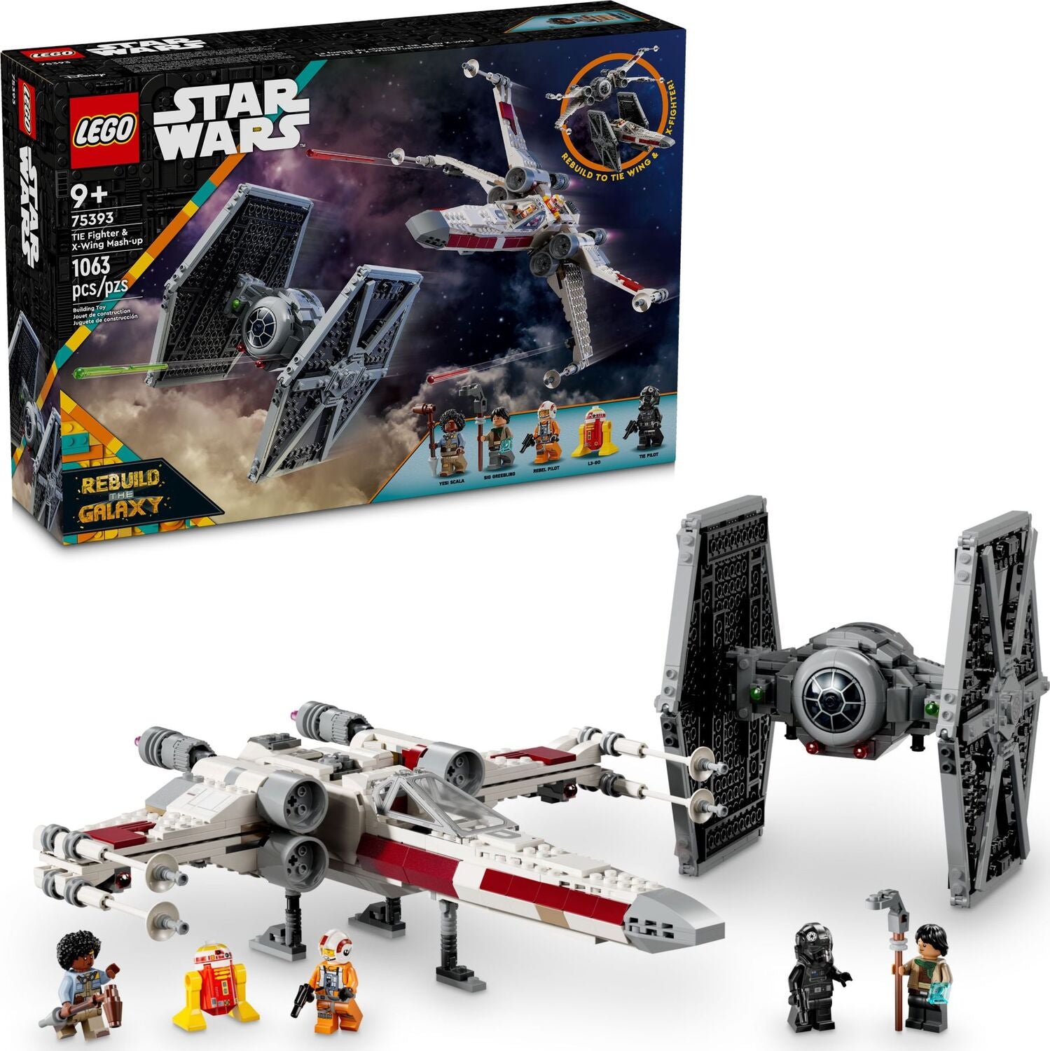 LEGO Star Wars 75393 TIE Fighter and X-Wing Mash Up