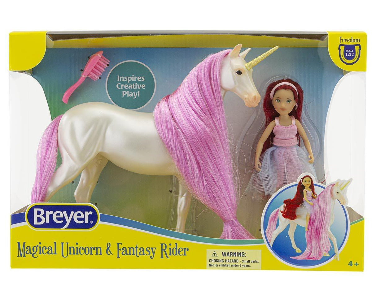 Breyer Magical Unicorn Sky & Fantasy Rider Meadow