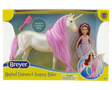 Breyer Magical Unicorn Sky & Fantasy Rider Meadow