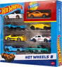 Hot Wheels Set of 8 Basic Toy Cars & Trucks In 1:64 Scale Including 1 Exclusive Car (assorted)