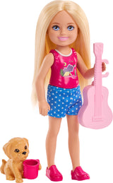 Barbie Chelsea Family & Friends Outdoor Adventures Doll Playset with Pet Puppy & Camping Accessories