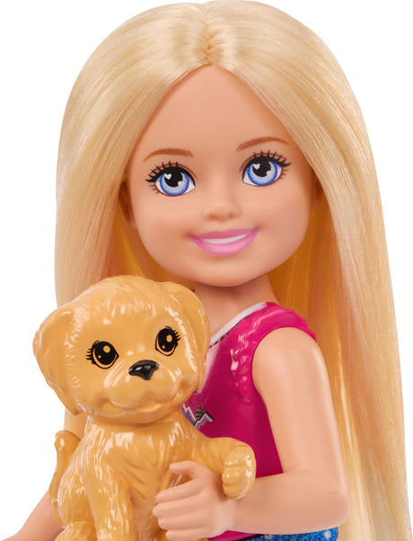 Barbie Chelsea Family & Friends Outdoor Adventures Doll Playset with Pet Puppy & Camping Accessories