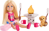 Barbie Chelsea Family & Friends Outdoor Adventures Doll Playset with Pet Puppy & Camping Accessories