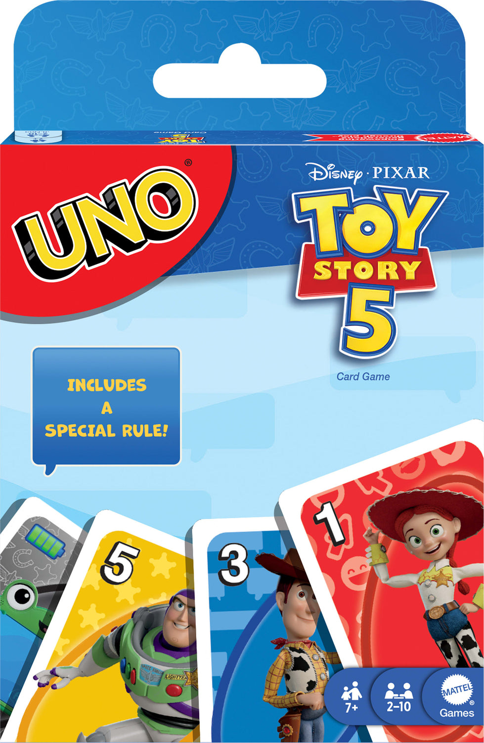  UNO Disney and Pixar Toy Story 5 Card Game for Kid, Adult & Family Nights, Deck Inspired by the Movie