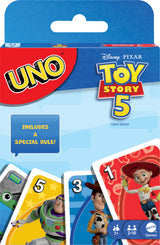  UNO Disney and Pixar Toy Story 5 Card Game for Kid, Adult & Family Nights, Deck Inspired by the Movie