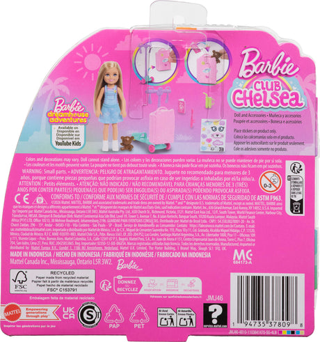 Barbie Club Chelsea Limitless Adventure Doll, Scooter Suitcase and Accessories