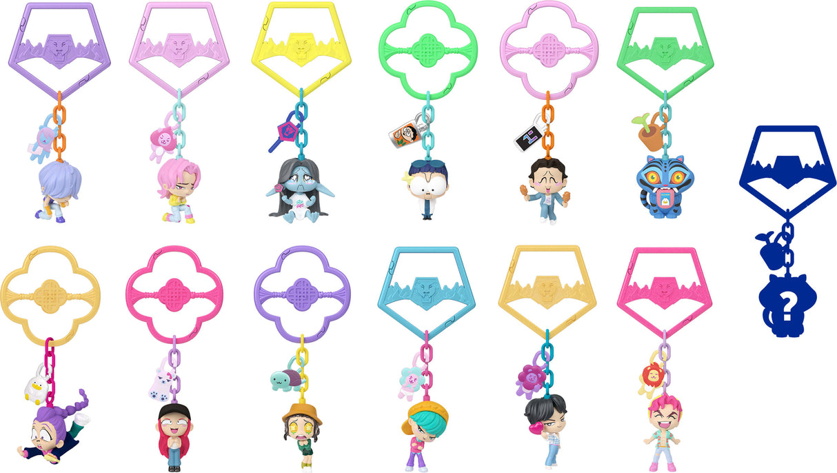Mattel KPop Demon Hunters, Mini Collectible Keychain Figures, HUNTR/X, Saja Boys, Derpy, Sussie, & Accessories