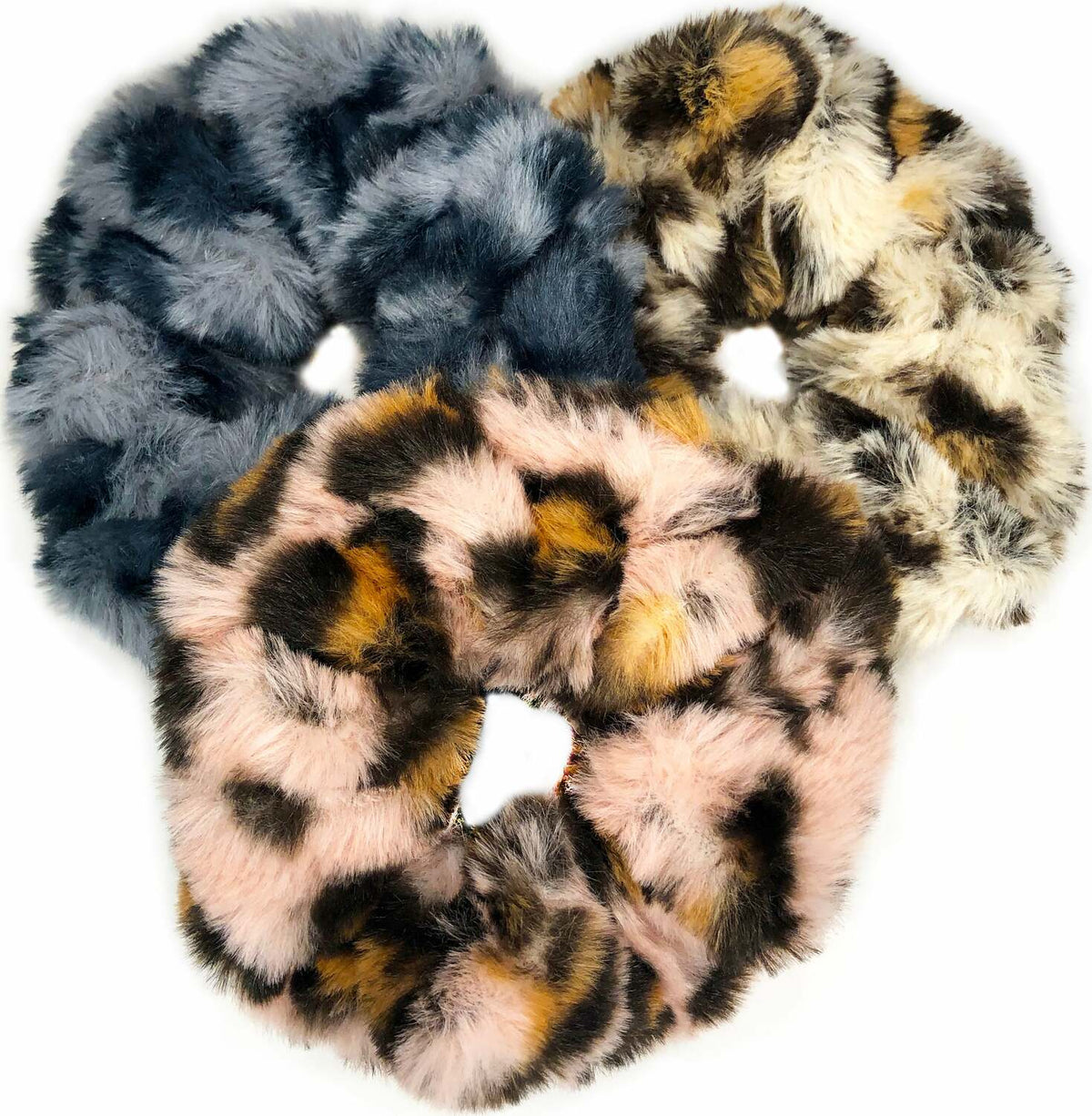 Fuzzy Animal Scrunchies
