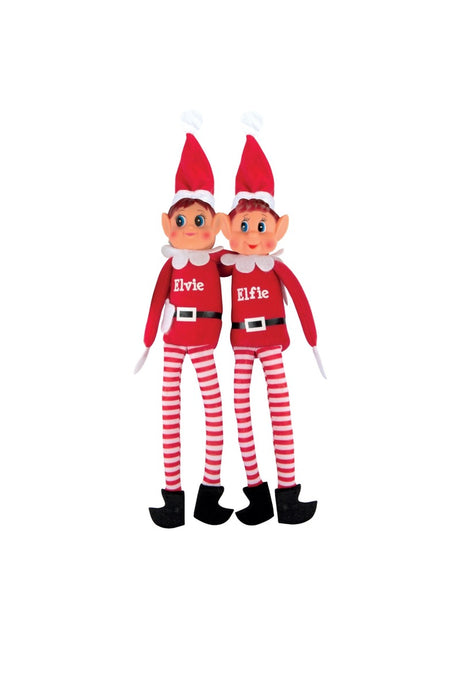 Elves Behaving Badly 12" Elfie and Elvie Plush Dolls