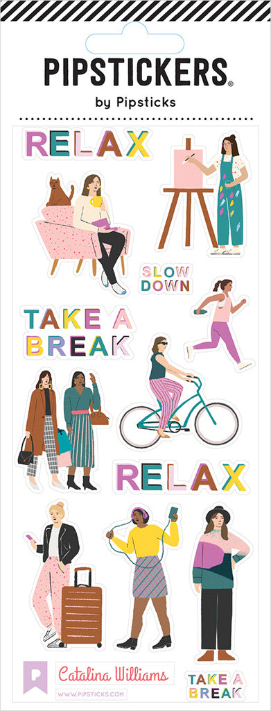 Stickers -  Take A Break by Catalina Williams (3x7)