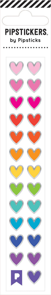 Stickers -  Rainbow Heart Minis -Mini (1x6)