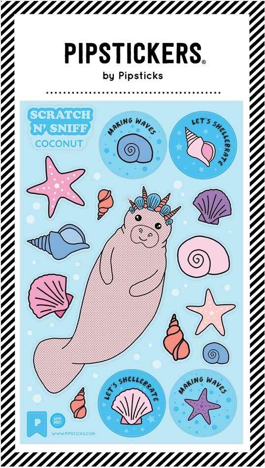 Stickers -  Queen Manatee Scratch 'n Sniff