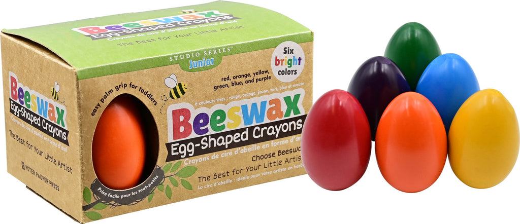 Studio Series Junior Beeswax Egg-Shaped Crayons (6 colors)