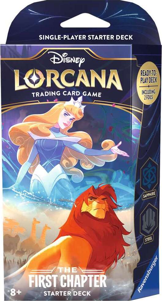 lorcana starter deck foils Lorcana TCG First Chapter Starter Deck: Sapphire/Steel – Turner Toys