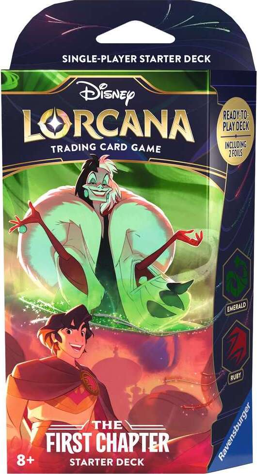 Lorcana TCG First Chapter Starter Deck: Emerald/Ruby Turner Toys Lorcana TCG First Chapter Starter Deck: Emerald/Ruby Turner Toys