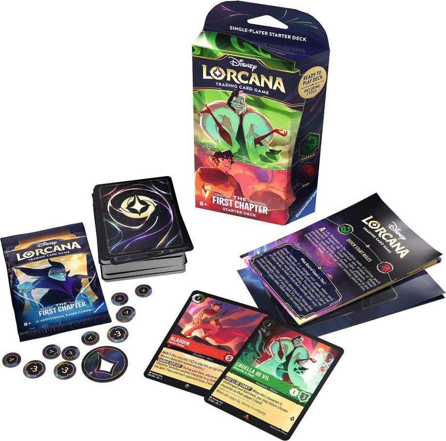 Lorcana TCG First Chapter Starter Deck: Emerald/Ruby Turner Toys Lorcana TCG First Chapter Starter Deck: Emerald/Ruby Turner Toys