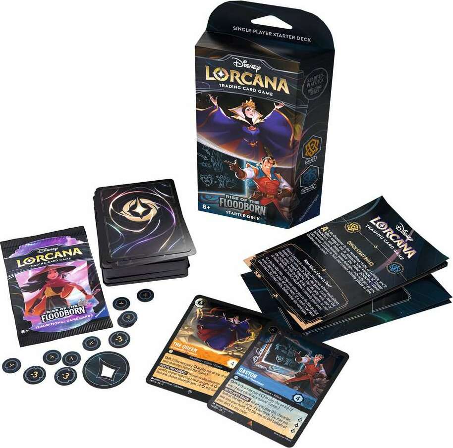 Disney Lorcana: Rise of the Floodborn TCG Starter Deck Amber and Sapphire