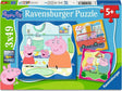 Peppa Pig 3x49 Pc Puzzle
