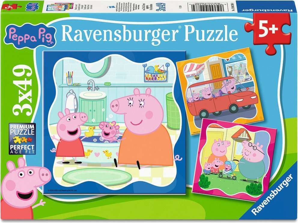 Peppa Pig 3x49 Pc Puzzle