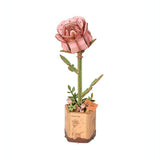 Modern Wooden Puzzle: Rose