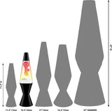 14.5'' LAVA® Lamp Tri Glb White/Clear/Black