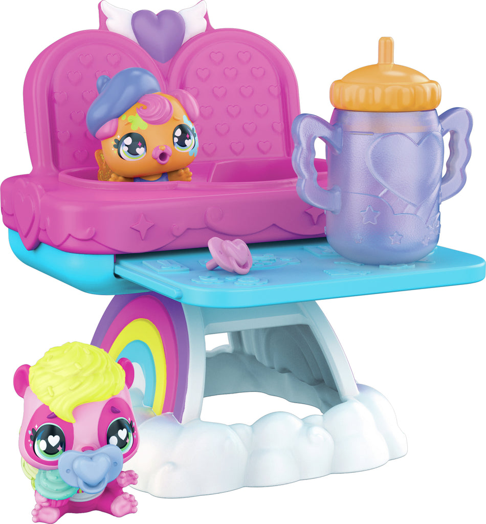 Hatchimals Alive, Hungry Playset with Highchair Toy and 2 Mini Figures