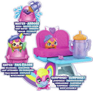 Hatchimals Alive, Hungry Playset with Highchair Toy and 2 Mini Figures