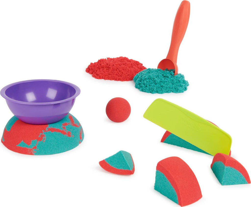 Kinetic Sand Mold N' Flow - 1.5Lbs Red and Teal Play Sand