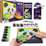 OKTO Sensory Art Coloring with Clay Set by Numbers - Panda