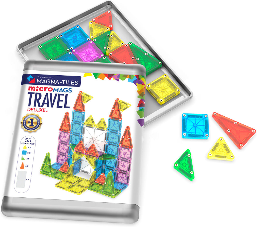 Magna-Tiles microMags Travel Deluxe 55 Piece Set