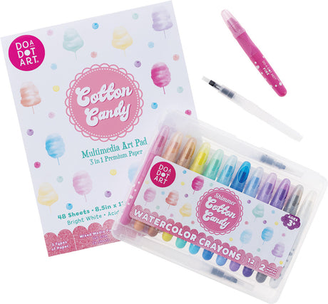Shimmer Cotton Candy Multimedia Art Pad - 3 in 1 Premium Paper