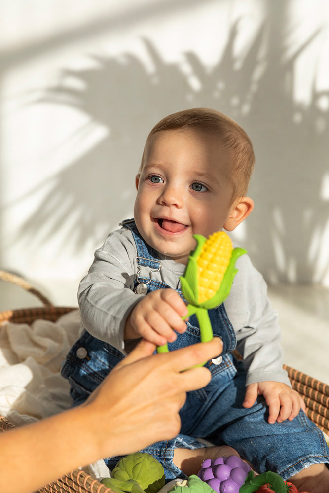 Oli & Carol Corn Rattle Toy & Teether