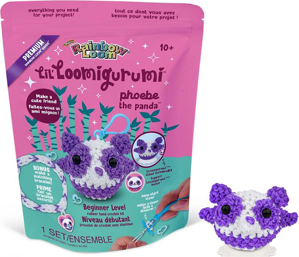Rainbow Loom Lil' Loomigurumi Rubber Band Crochet Kits: 3 styles