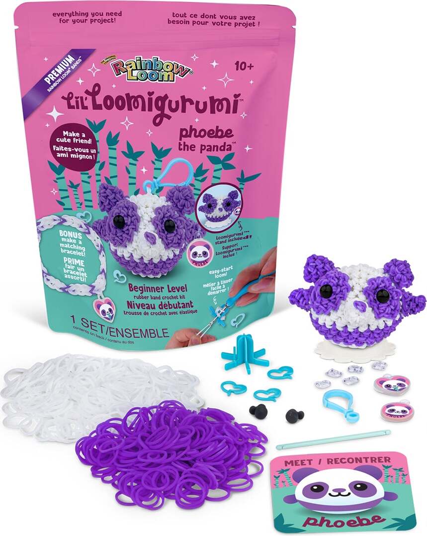 Rainbow Loom Lil' Loomigurumi Rubber Band Crochet Kits: 3 styles