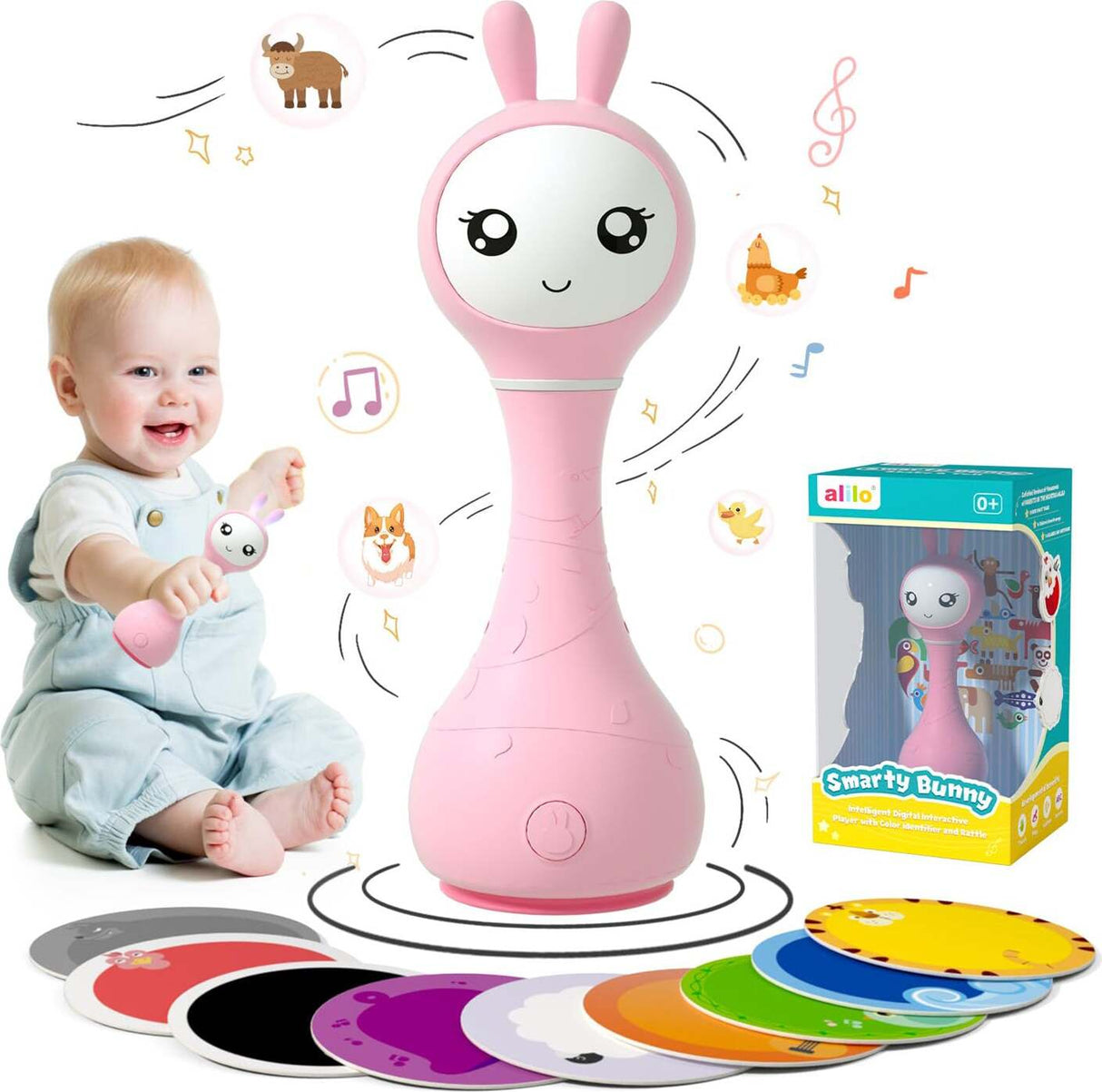 Smarty Bunny - Musical Light Up Rattle (Blue: 0402 | Pink: 0403)