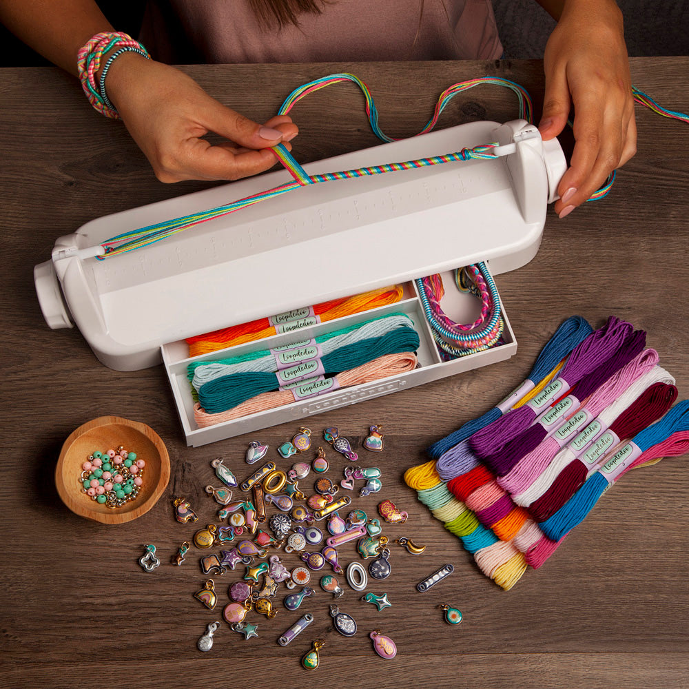 Craft Crush Bracelet Making Kit (Lilac) - Friendship Bracelet Maker Set -  DIY Craft & Jewelry Making Kit for Kids, Teens, Tweens & Adults - Makes 8
