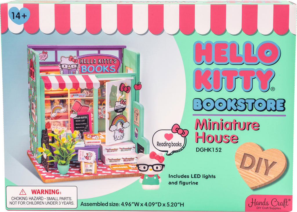 Hello Kitty Bookstore DIY Miniature House Kit