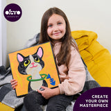 OKTO Sensory Art Coloring with Clay Set by Numbers Cat