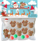 Taba-Zaba Squishy Christmas Santa with Reindeer 10 pc