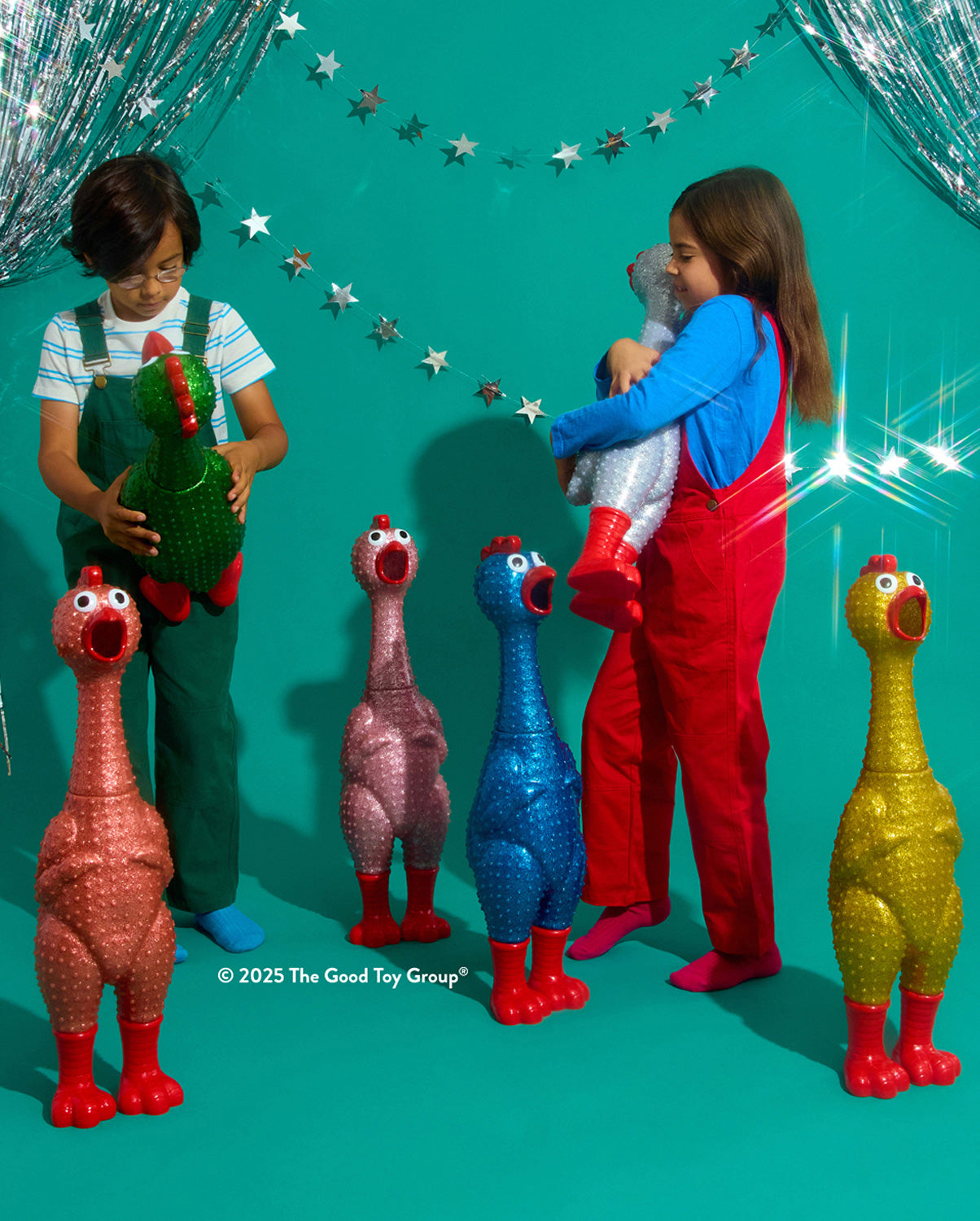 Giant Sparkle Rubber Chicken